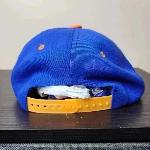 Y&R Young & Reckless Drama Dyrdek Snap-Back Blue/Orange Hat Logo Wool OSFM - Picture 3 of 6